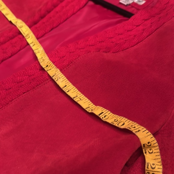 Coldwater Creek petite red suede jacket - Picture 9 of 13